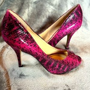 New without box faux snakeskin heels by INC